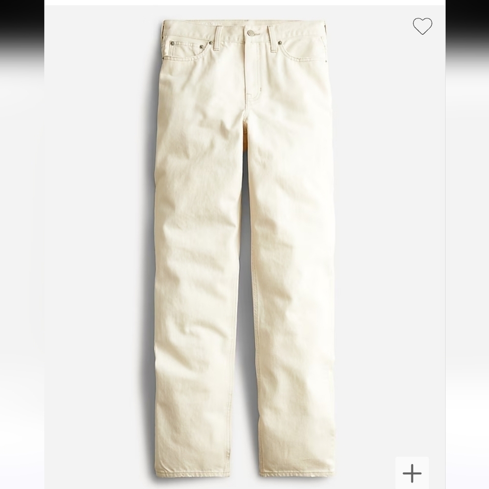 NWT! J. Crew Slouchy Boyfriend Jeans in Ecru (canvas white) size 25
